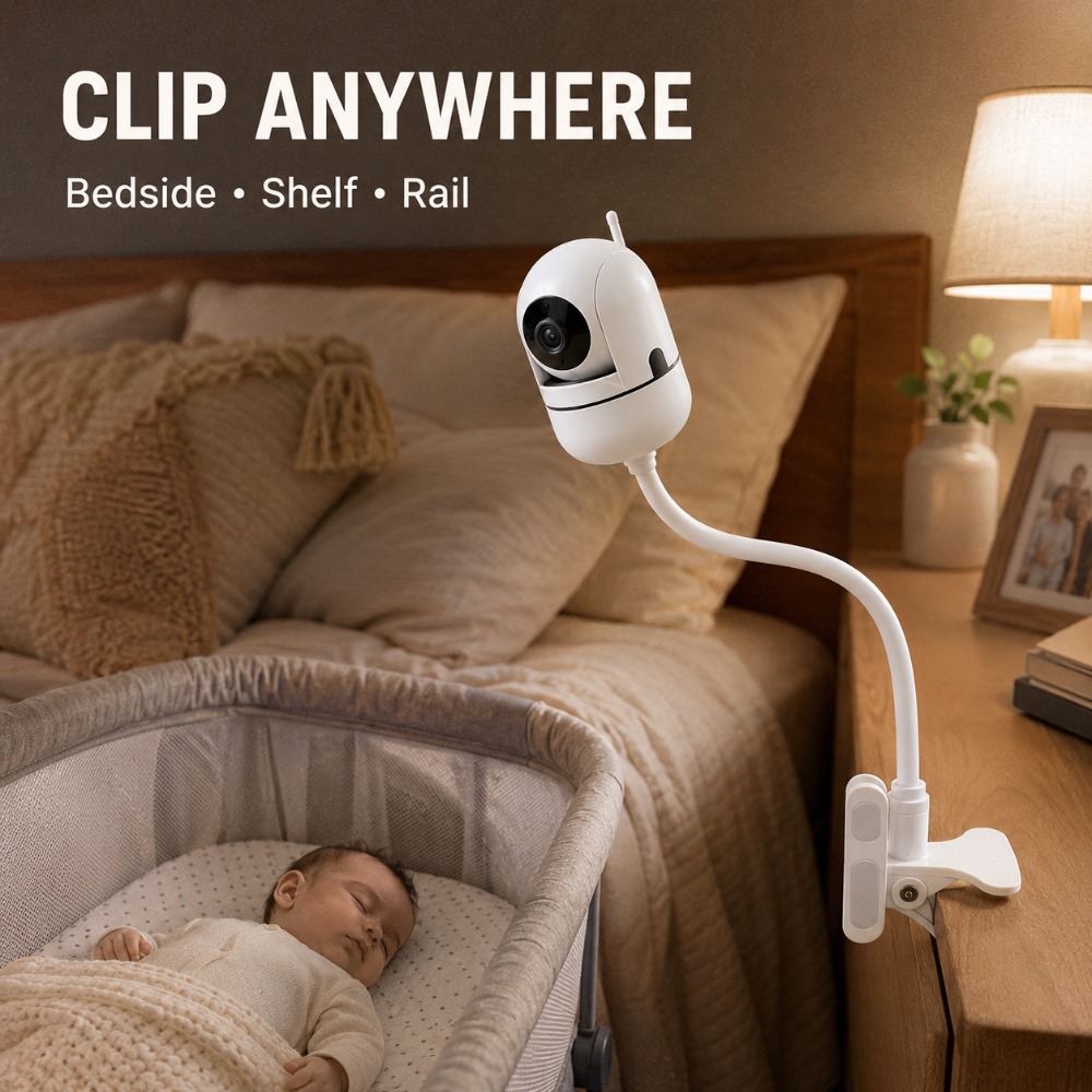 Webcam Stand Clip - Portable Flexible Camera Clamp Mount Bracket