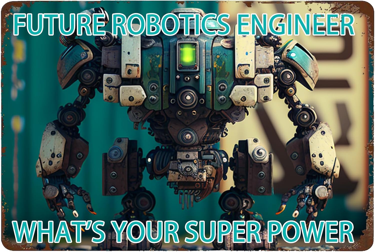 Office Tech Gifts - Robotics Engineer Metal Sign 8X12IN -