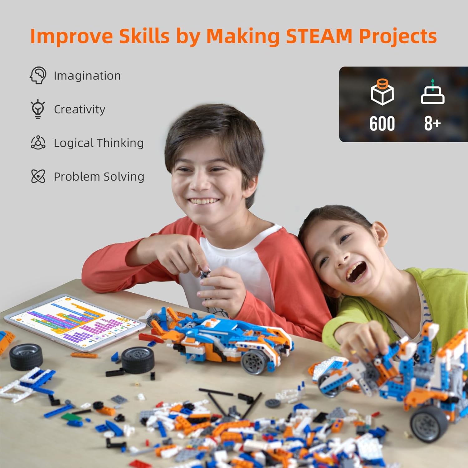 Modern STEM Robot Building Kit - Office Tech Gifts 评论和价格