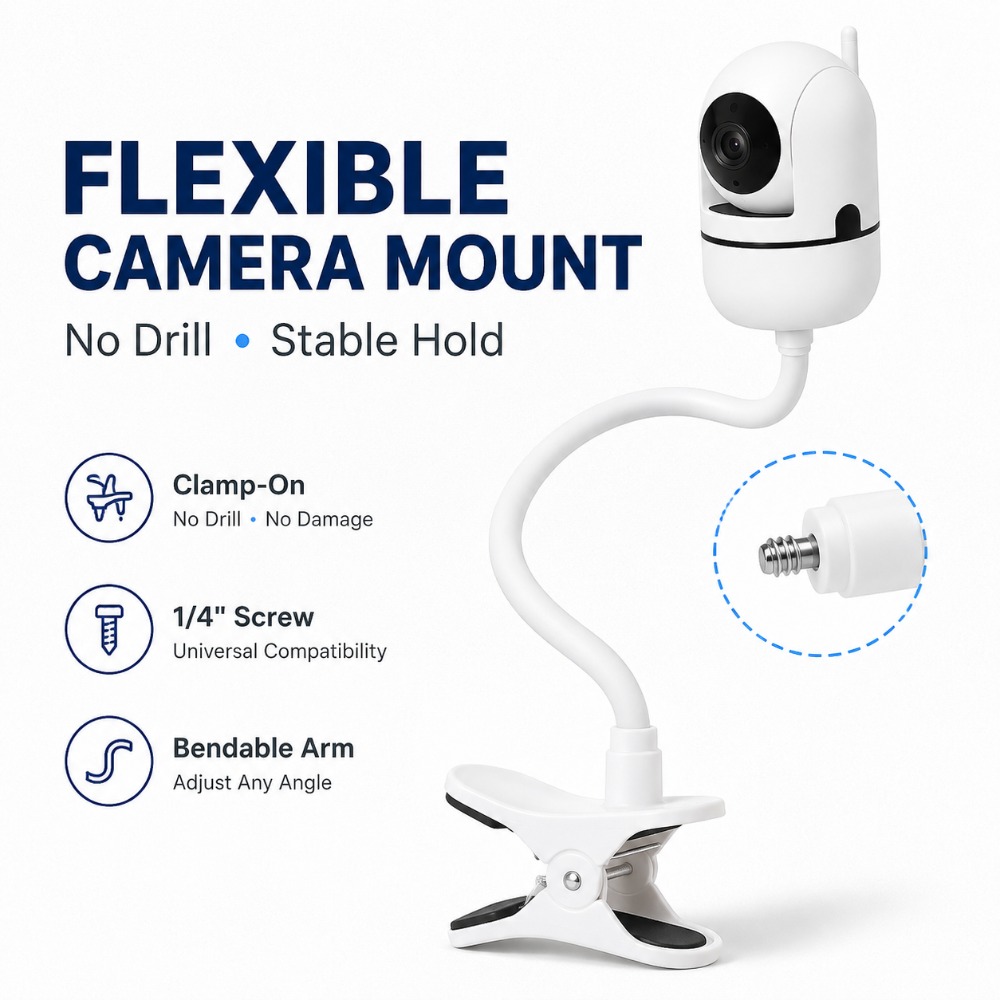 Portable Flexible Camera Clamp - Webcam Stand Clip 评论和价格