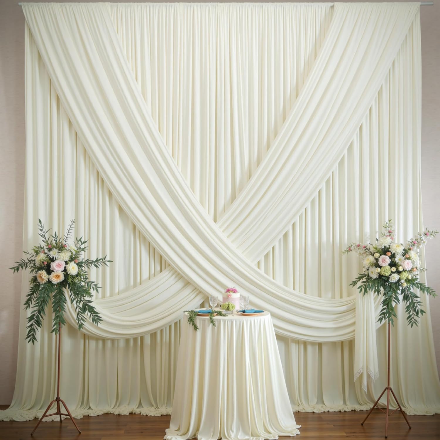 Wrinkle Free Backdrop Curtain  - Office Tech Background 评论和价格