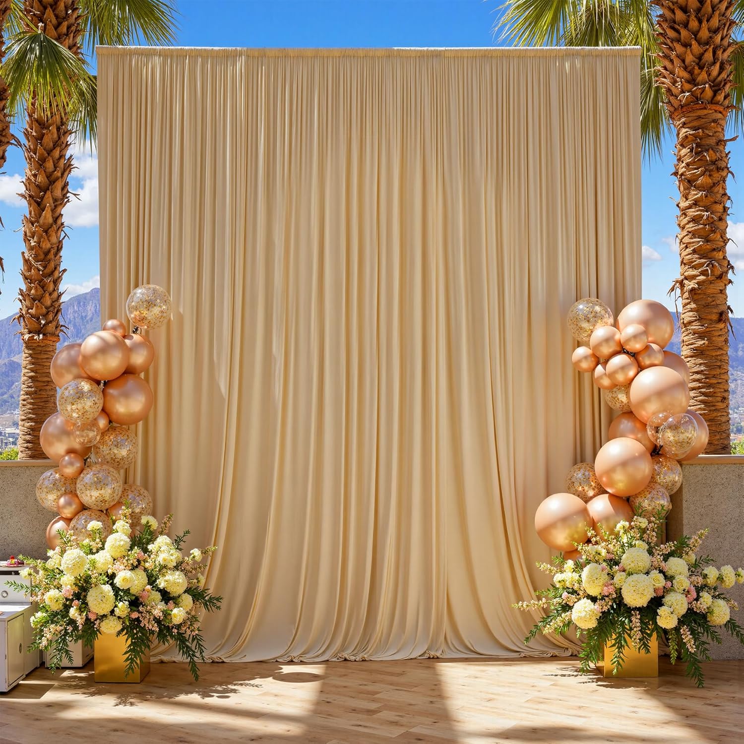 Wrinkle Free Backdrop Curtain  - Office Tech Background 评论和价格