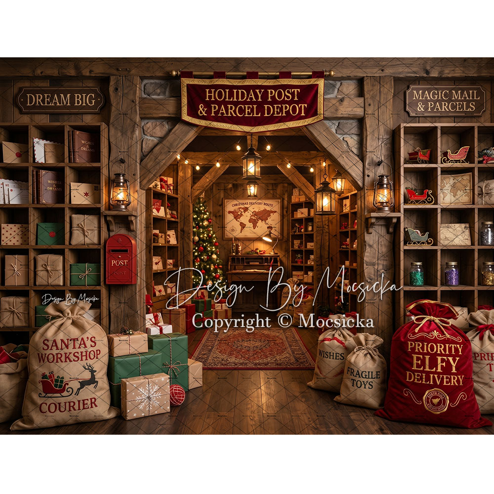 Mocsicka Christmas Post Office - Office Tech Background 评论和价格