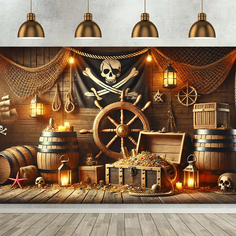 Pirate themed treasure room ba - Office Tech Background 评论和价格