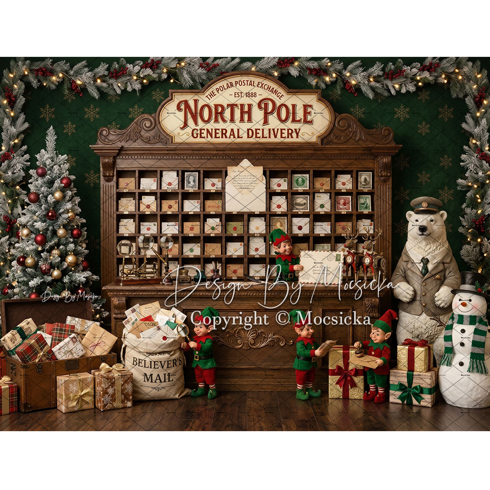 Mocsicka Christmas North Pole  - Office Tech Background 评论和价格