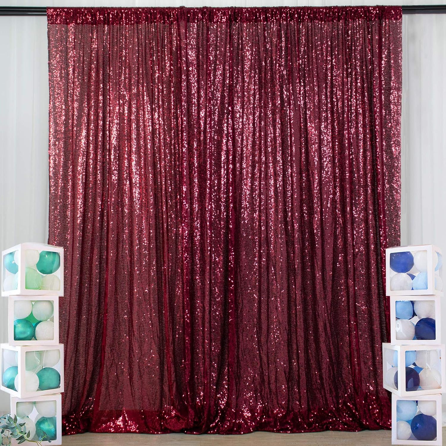 Sequin Backdrop Curtain 1 Pane - Office Tech Background 评论和价格